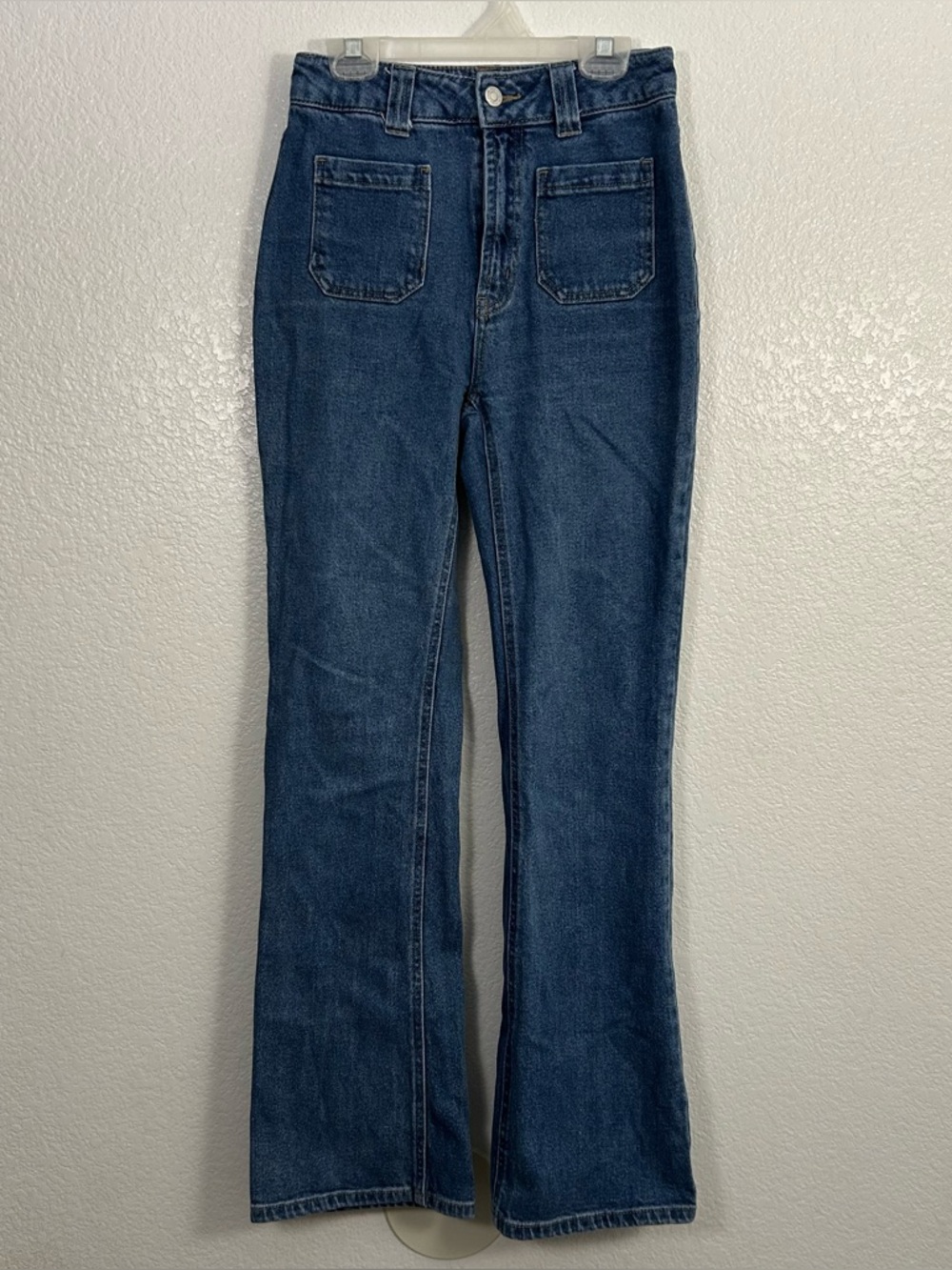 RSQ Gwen High Rise Patch Pocket Flare Leg Jeans - Picture 2 of 8